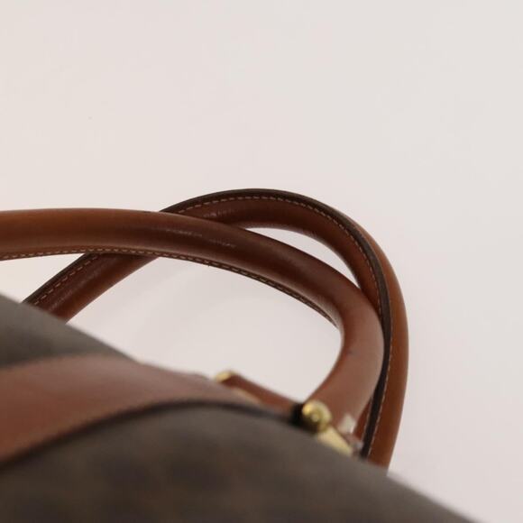 CELINE Macadam Canvas Boston Bag Pvc Brown Gold - Picture 8 of 13